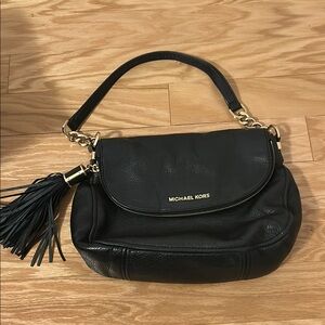 Michael Kors Black Leather Shoulder Bag